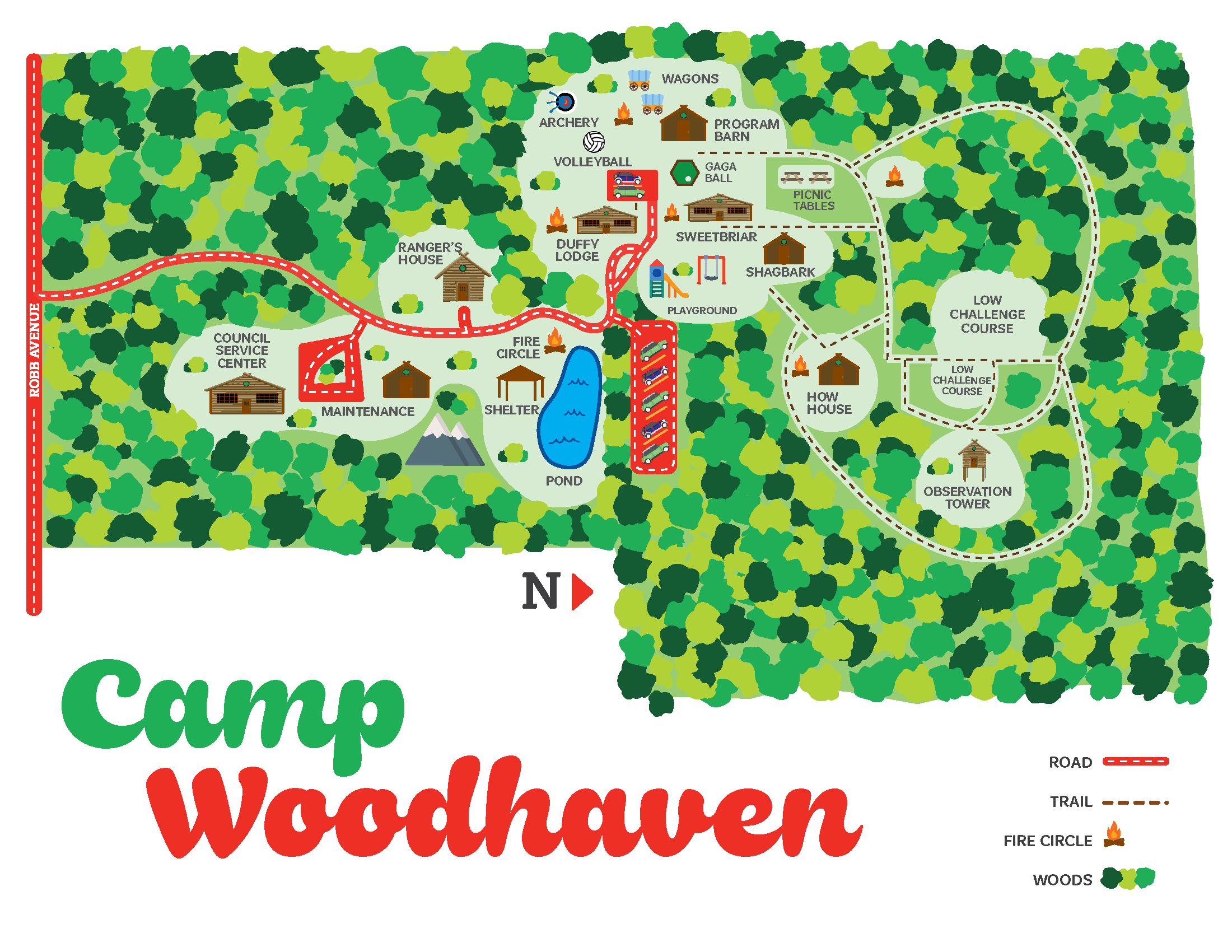 Map of Camp Woodhaven